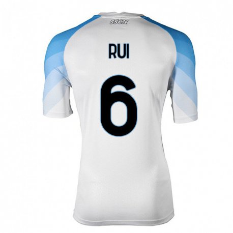 Kandiny Herren Mario Rui #6 Weiß Himmelblau Auswärtstrikot Trikot 2022/23 T-Shirt