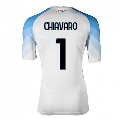 Kandiny Herren Kelly Chiavaro #1 Weiß Himmelblau Auswärtstrikot Trikot 2022/23 T-Shirt