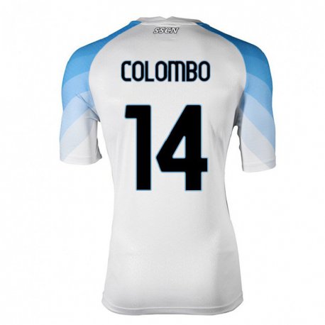 Kandiny Herren Sofia Colombo #14 Weiß Himmelblau Auswärtstrikot Trikot 2022/23 T-Shirt