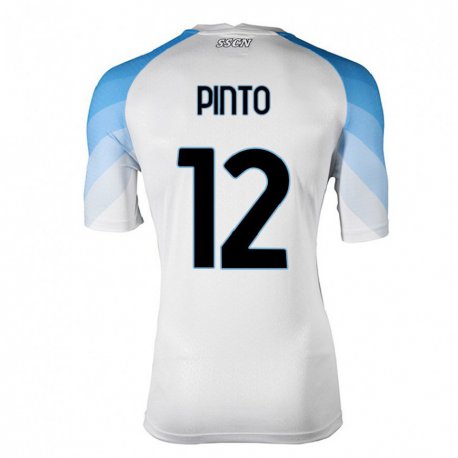 Kandiny Herren Ciro Pinto #12 Weiß Himmelblau Auswärtstrikot Trikot 2022/23 T-Shirt
