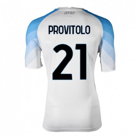 Kandiny Herren Vincenzo Provitolo #21 Weiß Himmelblau Auswärtstrikot Trikot 2022/23 T-Shirt