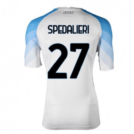 Kandiny Herren Johnatan Andrea Spedalieri #27 Weiß Himmelblau Auswärtstrikot Trikot 2022/23 T-Shirt