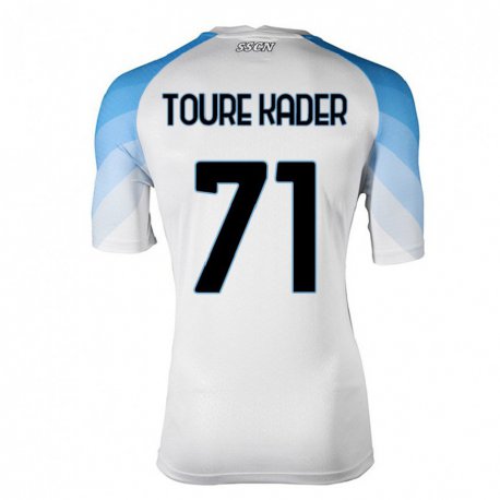 Kandiny Herren Aziz Toure Kader #71 Weiß Himmelblau Auswärtstrikot Trikot 2022/23 T-Shirt