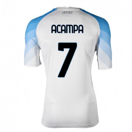 Kandiny Herren Davide Acampa #7 Weiß Himmelblau Auswärtstrikot Trikot 2022/23 T-Shirt
