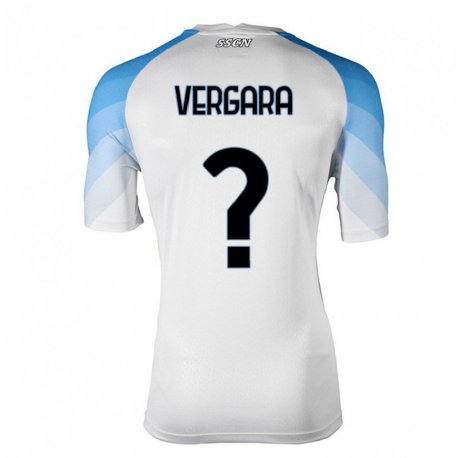 Kandiny Herren Antonio Vergara #0 Weiß Himmelblau Auswärtstrikot Trikot 2022/23 T-Shirt