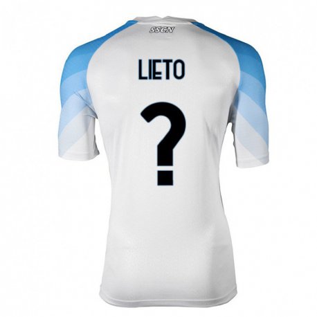 Kandiny Herren Angelo Lieto #0 Weiß Himmelblau Auswärtstrikot Trikot 2022/23 T-Shirt