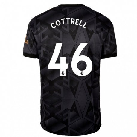 Kandiny Herren Ben Cottrell #46 Schwarz Grau Auswärtstrikot Trikot 2022/23 T-shirt