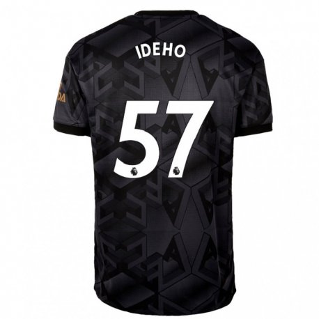 Kandiny Herren Joel Ideho #57 Schwarz Grau Auswärtstrikot Trikot 2022/23 T-shirt