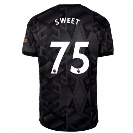 Kandiny Herren James Sweet #75 Schwarz Grau Auswärtstrikot Trikot 2022/23 T-shirt