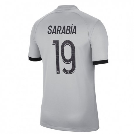 Kandiny Herren Pablo Sarabia #19 Grau Auswärtstrikot Trikot 2022/23 T-Shirt