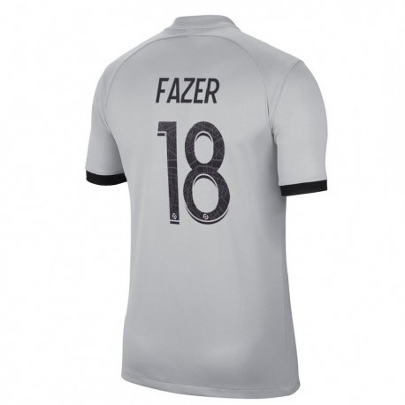 Kandiny Herren Laurina Fazer #18 Grau Auswärtstrikot Trikot 2022/23 T-Shirt