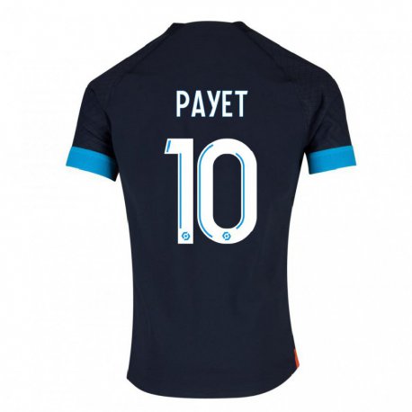 Kandiny Herren Dimitri Payet #10 Schwarz Olympia Auswärtstrikot Trikot 2022/23 T-Shirt