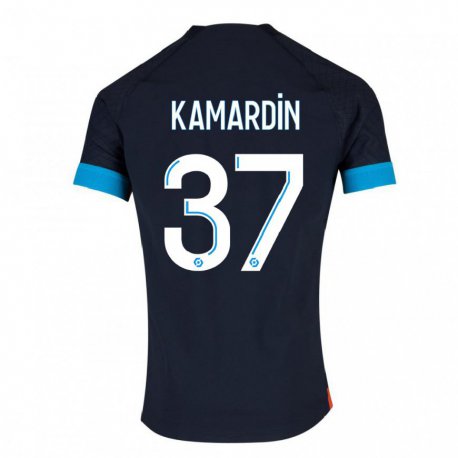 Kandiny Herren Aaron Kamardin #37 Schwarz Olympia Auswärtstrikot Trikot 2022/23 T-Shirt
