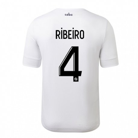 Kandiny Herren Alexsandro Ribeiro #4 Weiß Purpur Auswärtstrikot Trikot 2022/23 T-Shirt