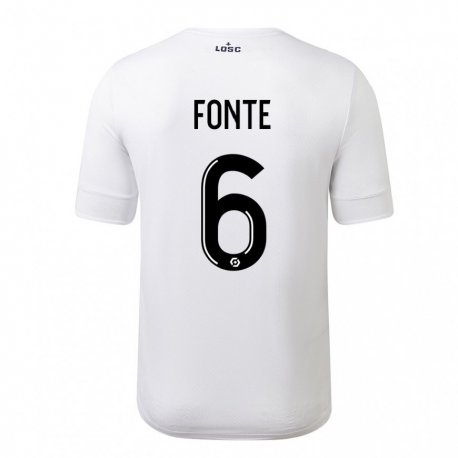 Kandiny Herren Jose Fonte #6 Weiß Purpur Auswärtstrikot Trikot 2022/23 T-Shirt