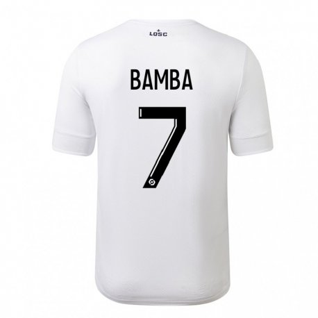 Kandiny Herren Jonathan Bamba #7 Weiß Purpur Auswärtstrikot Trikot 2022/23 T-Shirt