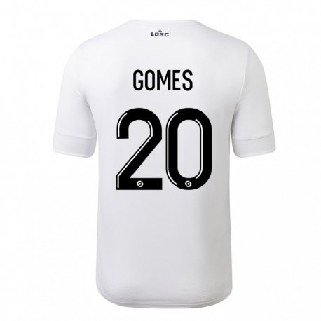 Kandiny Herren Angel Gomes #20 Weiß Purpur Auswärtstrikot Trikot 2022/23 T-Shirt