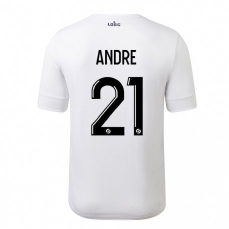 Kandiny Herren Benjamin Andre #21 Weiß Purpur Auswärtstrikot Trikot 2022/23 T-Shirt