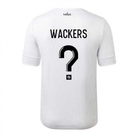 Kandiny Herren Maxime Wackers #0 Weiß Purpur Auswärtstrikot Trikot 2022/23 T-Shirt