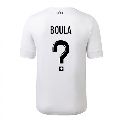 Kandiny Herren Exauce Mpembele Boula #0 Weiß Purpur Auswärtstrikot Trikot 2022/23 T-Shirt