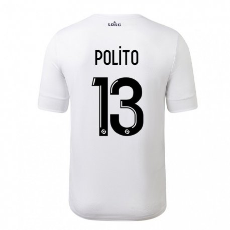 Kandiny Herren Carla Polito #13 Weiß Purpur Auswärtstrikot Trikot 2022/23 T-Shirt
