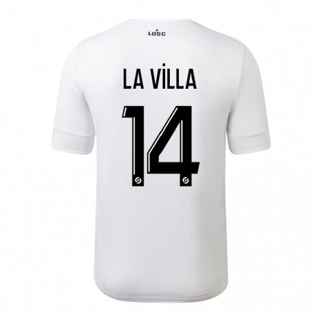 Kandiny Herren Caroline La Villa #14 Weiß Purpur Auswärtstrikot Trikot 2022/23 T-Shirt