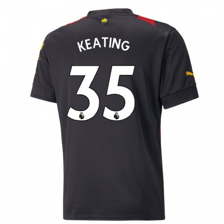 Kandiny Herren Khiara Keating #35 Schwarz Rot Auswärtstrikot Trikot 2022/23 T-shirt