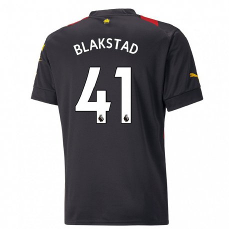 Kandiny Herren Julie Blakstad #41 Schwarz Rot Auswärtstrikot Trikot 2022/23 T-shirt