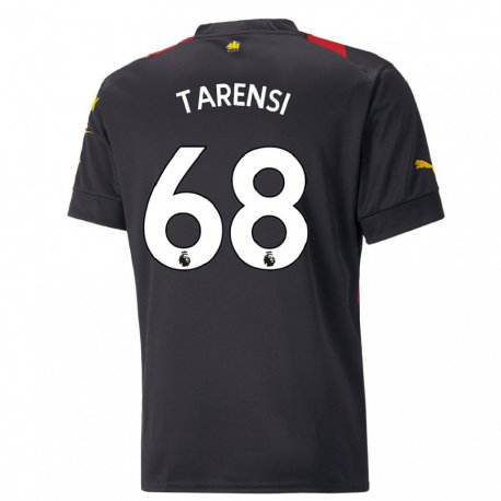 Kandiny Herren Oscar Tarensi #68 Schwarz Rot Auswärtstrikot Trikot 2022/23 T-shirt