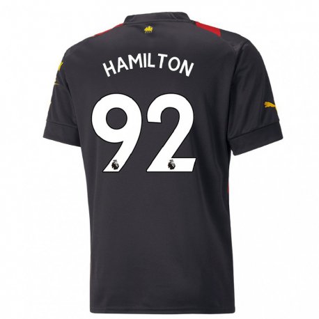 Kandiny Herren Micah Hamilton #92 Schwarz Rot Auswärtstrikot Trikot 2022/23 T-shirt
