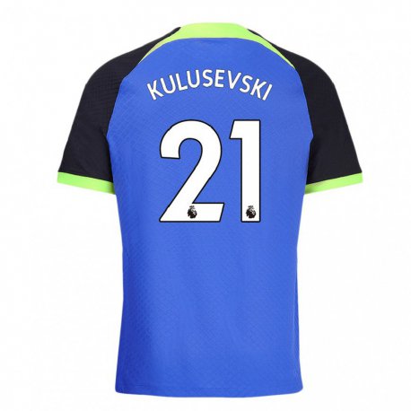 Kandiny Herren Dejan Kulusevski #21 Blau Grün Auswärtstrikot Trikot 2022/23 T-shirt