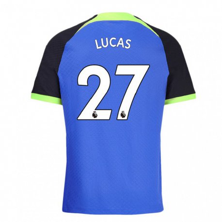 Kandiny Herren Lucas Moura #27 Blau Grün Auswärtstrikot Trikot 2022/23 T-shirt