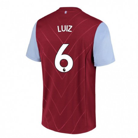 Kandiny Damen Douglas Luiz #6 Wein Heimtrikot Trikot 2022/23 T-shirt