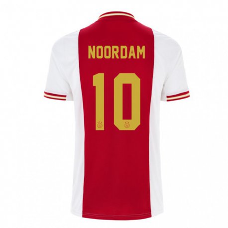 Kandiny Damen Nadine Noordam #10 Dunkelrot Weiß Heimtrikot Trikot 2022/23 T-shirt