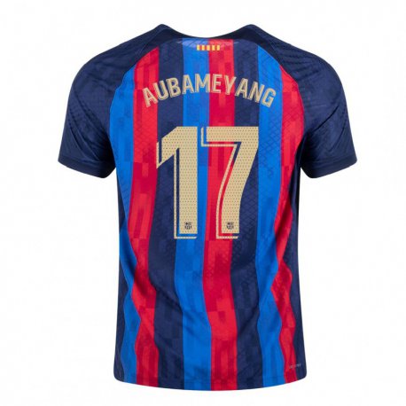 Kandiny Damen Pierre-emerick Aubameyang #17 Blau Scharlach Heimtrikot Trikot 2022/23 T-shirt