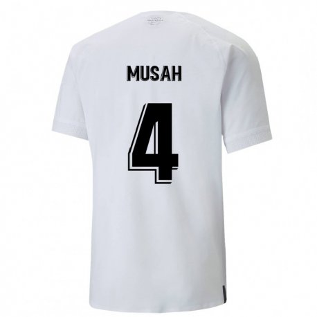 Kandiny Damen Yunus Musah #4 Cremiges Weiß Heimtrikot Trikot 2022/23 T-shirt