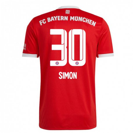 Kandiny Damen Carolin Simon #30 Neonrot Weiß Heimtrikot Trikot 2022/23 T-shirt
