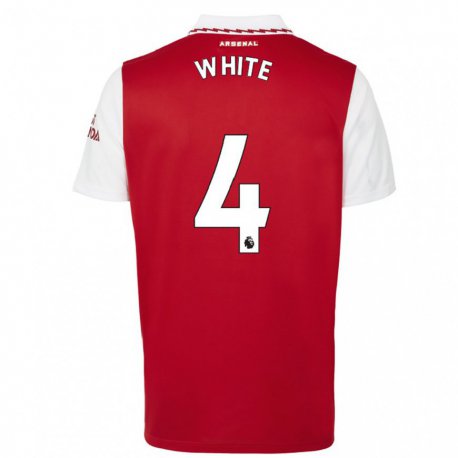 Kandiny Damen Ben White #4 Rot Weiß Heimtrikot Trikot 2022/23 T-shirt
