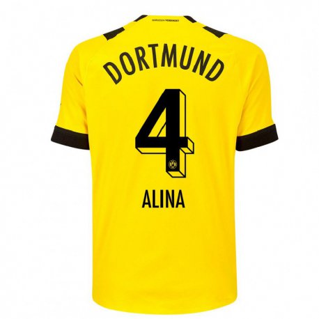 Kandiny Damen Grijseels Alina #4 Gelb Heimtrikot Trikot 2022/23 T-shirt