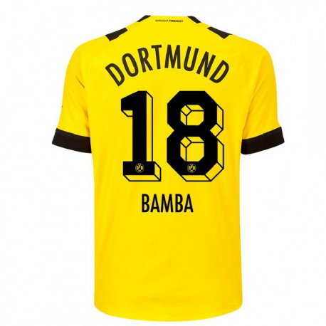 Kandiny Damen Samuel Bamba #18 Gelb Heimtrikot Trikot 2022/23 T-shirt