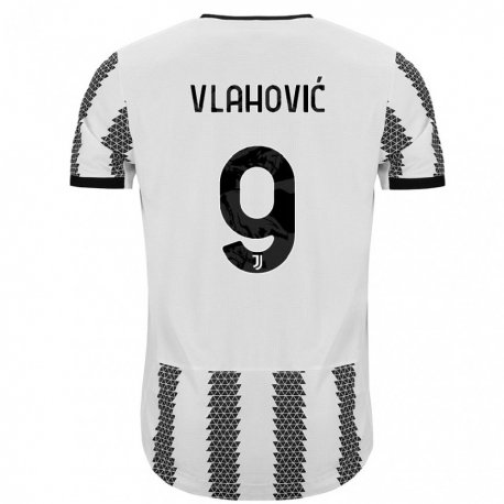 Kandiny Damen Dusan Vlahovic #9 Weiß Schwarz Heimtrikot Trikot 2022/23 T-shirt