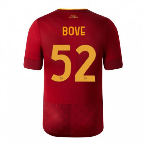 Kandiny Damen Edoardo Bove #52 Rotbraun Heimtrikot Trikot 2022/23 T-shirt