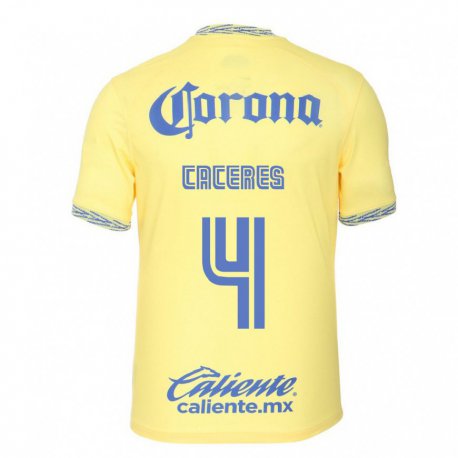 Kandiny Damen Sebastian Caceres #4 Zitronengelb Heimtrikot Trikot 2022/23 T-Shirt