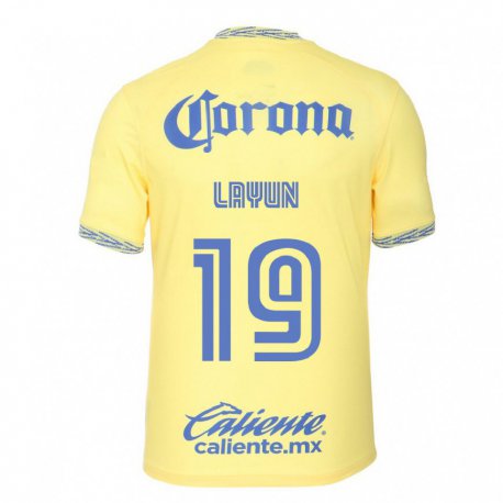 Kandiny Damen Miguel Layun #19 Zitronengelb Heimtrikot Trikot 2022/23 T-shirt