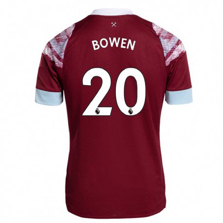 Kandiny Damen Jarrod Bowen #20 Rotwein Heimtrikot Trikot 2022/23 T-shirt