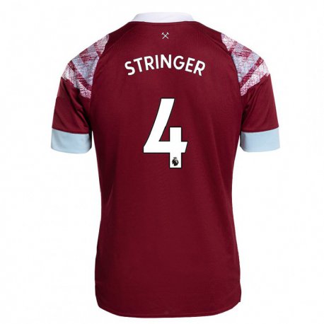 Kandiny Damen Abbey Leigh Stringer #4 Rotwein Heimtrikot Trikot 2022/23 T-shirt