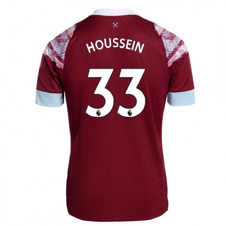 Kandiny Damen Halle Houssein #33 Rotwein Heimtrikot Trikot 2022/23 T-shirt