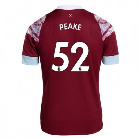 Kandiny Damen Lennon Peake #52 Rotwein Heimtrikot Trikot 2022/23 T-shirt