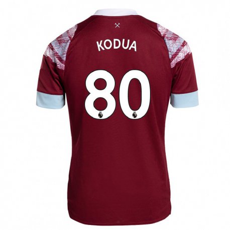 Kandiny Damen Gideon Kodua #80 Rotwein Heimtrikot Trikot 2022/23 T-shirt