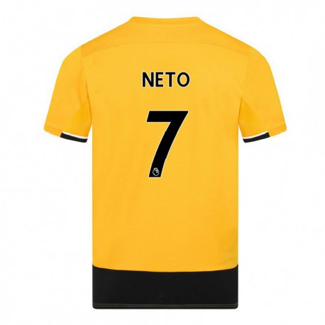 Kandiny Damen Pedro Neto #7 Gelb Schwarz Heimtrikot Trikot 2022/23 T-shirt